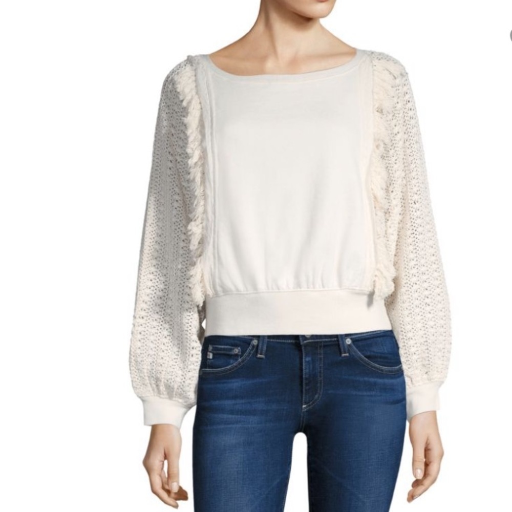 Free People Fringe Pullover Sweater